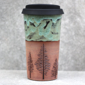 Lodgepole Pine Tree Travel Tumbler - 20oz - Late Night Lichen