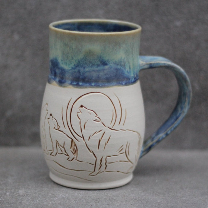 Coastal Wolf Mug - 16oz - Tidal Sunrise