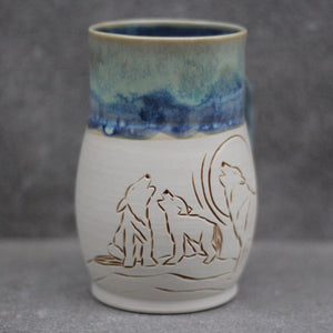 Coastal Wolf Mug - 16oz - Tidal Sunrise