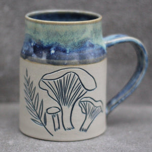 Mushroom and Fern Mug - 16oz - Tidal Sunrise