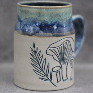 Mushroom and Fern Mug - 16oz - Tidal Sunrise