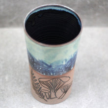 Mushroom and Fern Travel Tumbler - 18oz - Tidal Sunrise