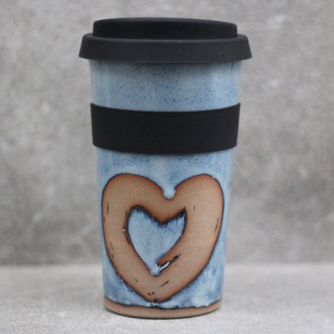 Heart Travel Tumbler - 18oz - Coastal Currents