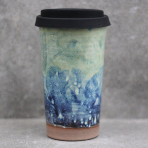 Solid Glazed Travel Tumbler - 18oz - Tidal Sunrise