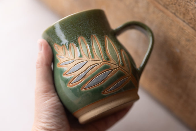 Silver Fern Mug - 14oz - Green