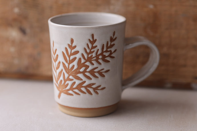 Fern Mug - 500ml - White