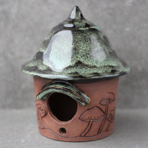 Mushroom Birdhouse - Late Night Lichen